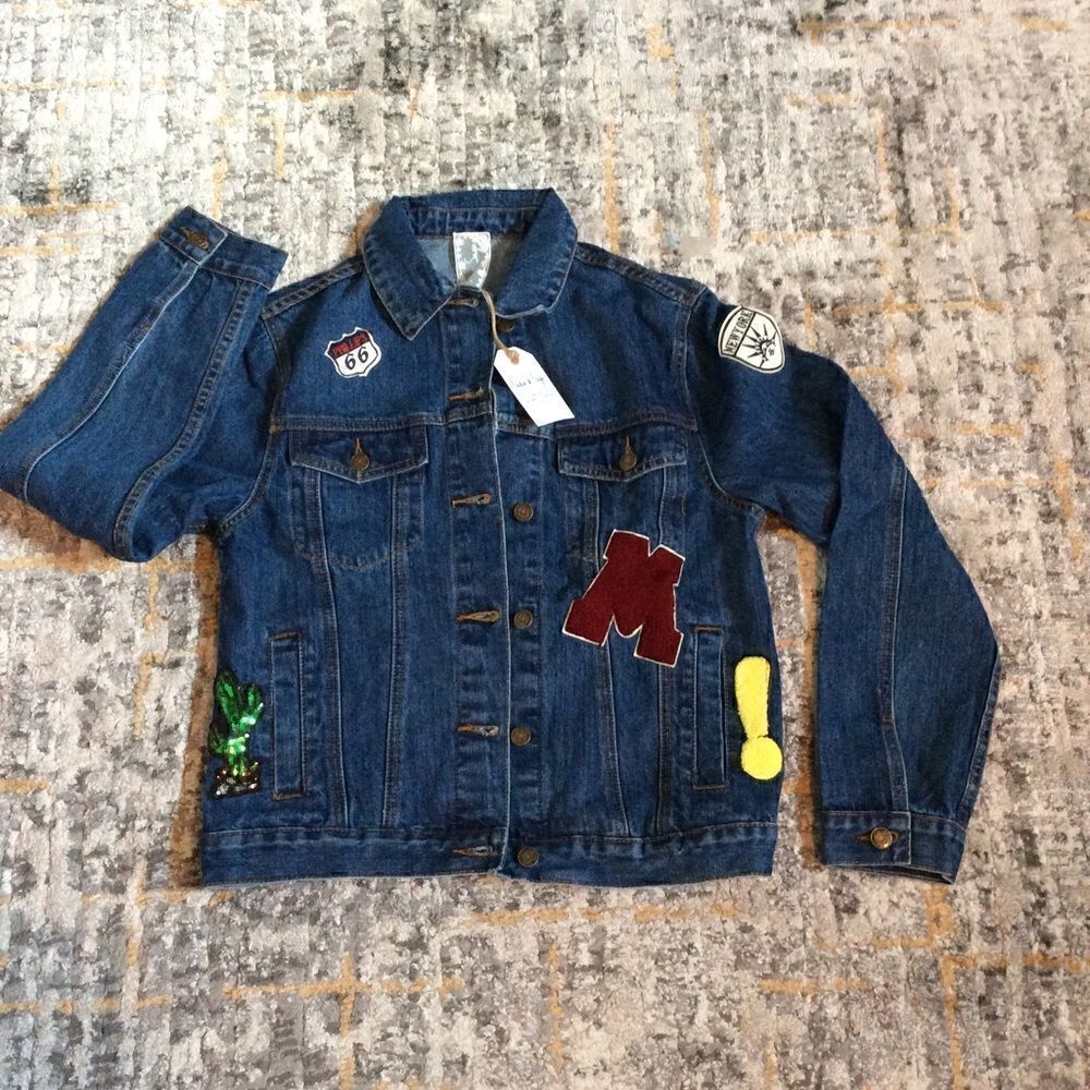 Anthropologie PATCHWORK DENIM JACKET! SIZE S